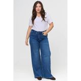 Fox Factor Plus Size wide leg jeans - medium blauw denim