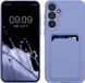 kwmobile telefoonhoesje geschikt voor Samsung Galaxy A55 5G - Hoesje met pasjeshouder - TPU case in lavendel
