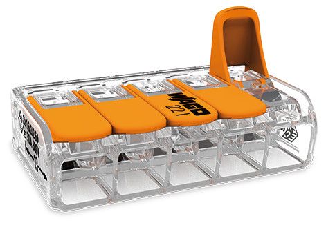WAGO 221-615 Oranje, Transparant Elektrische draad-connectors