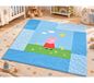 Herding Peppa Pig Tapis d’Éveil 115 × 115cm Couverture de Jeu Matelassée pour Bébés & Tout-Petits en 100% Polyester Multicolore