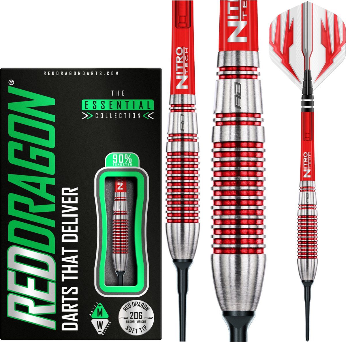 Red Dragon Reflex 90% Soft Tip - Dartpijlen - 2022 Model