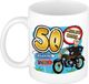 Bellatio Decorations cadeau mok 50 jaar - midlife crisis - keramiek - 300 ml - Abraham