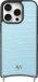 AVY Leren Hoesje geschikt voor Apple iPhone 16 Pro | Compatibel met MagSafe | Leather Case | Back Cover | Croco Blauw