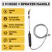 Bâton d'arrosage électrique pour plantes - Pulvérisateur à pompe portable - Tige d'extension de 3 mètres - Rechargeable par USB - Basse pression - Plusieurs buses
