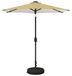 Syfax Tuinparasol met LED-lampen en voet 2,3 x 2,3 m Polyester