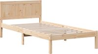 vidaXL Bedframe van massief grenenhout, naturel, 90 x 190 cm