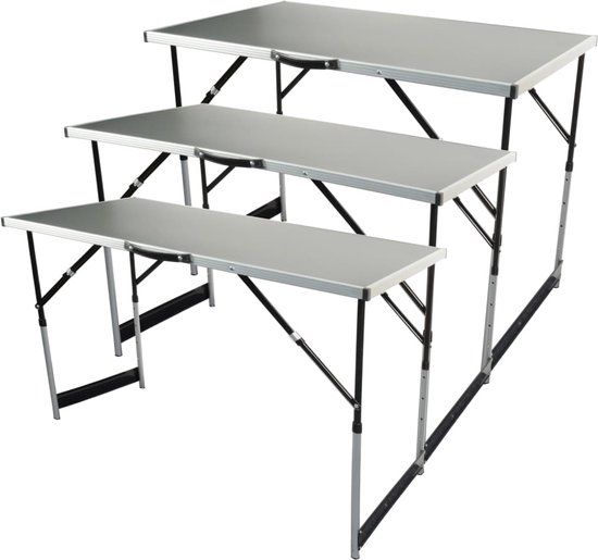 Brüder Mannesmann 3-delige Klaptafelset multifunctioneel aluminium