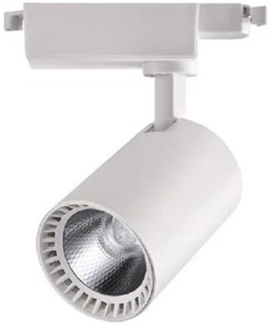 BES LED Lion Railverlichting - 10W - Rond - 4200K - Mat Wit