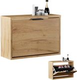 Planetmöbel STIVIO Schoenenkast 60 cm 1 Klep Goud Eiken