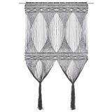 VidaXL Gordijn macramé 140x240 cm katoen antraciet