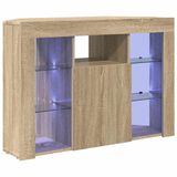 vidaXL Hoek TV-kast met LED 100x40x68cm Sonoma Eiken Bewerkt Hout