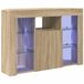 vidaXL Hoek TV-kast met LED 100x40x68cm Sonoma Eiken Bewerkt Hout