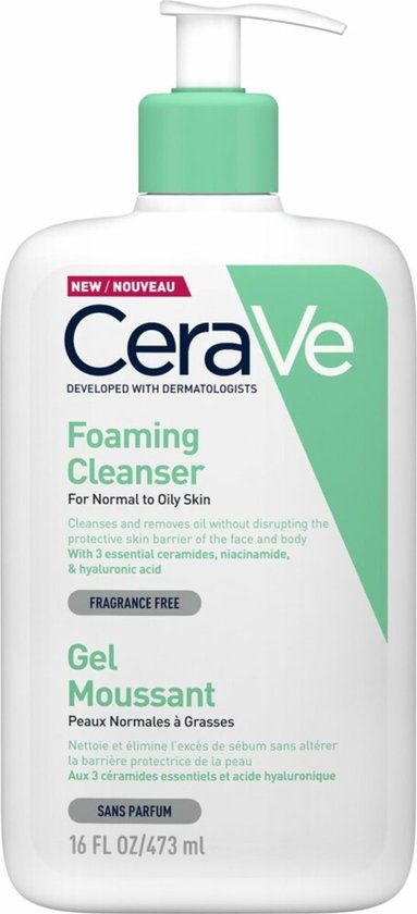 CeraVe Foaming Cleanser - 473ml - For Normal to Oily Skin