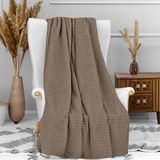 Soleil d'ocre COCOONING Microvezeldeken, 120 x 160 cm, taupe