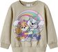NAME IT NMFJEMMA PAW NREG SWEAT UNB CPLG Meisjes Sweater Katoen Lange Mouw Ronde Hals Peyote Melange