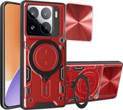 Techsuit Hoesje geschikt voor Xiaomi 15 - CamGuard Pro Back Cover - Rood
