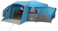 vidaXL Gezinstent met regenhoes waterdicht 18-persoons Blauw