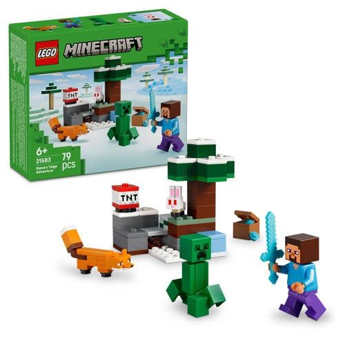 LEGO Minecraft Steve's Taiga-Avontuur Videogame Bouwpakket 21583