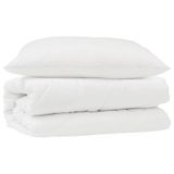 VidaXL 3376757 Dekbed set met kussen 2 st wit microfibre