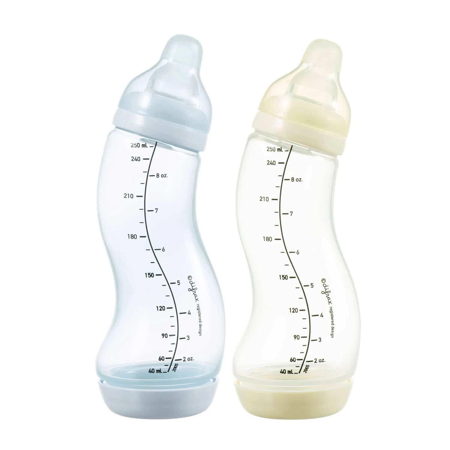 Difrax Doublepack S-babyfles Natural 250ml - Ice/Popcorn