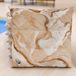 PETTI Artigiani Italiani - Set van 6 keukenstoelkussens, beige marmer effect, 40 x 40 cm, vierkante eetkamerstoelhoezen van microvezel met digitale print en veters, 100