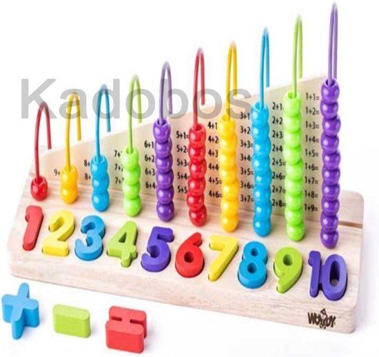 Woody Telraam met Sommen - Educatief Spel - Hout - 4+ Jaar