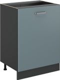 Vicco Keukenonderkast R-Line, Blauw-grijs/Antraciet, 60 cm met 1 deur zonder werkblad