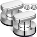 4 stuks - poignées de porte à ventouse, poignée de porte de douche en verre - sans perçage - pour salle de bain, armoire, portes coulissantes de terrasse - forte aspiration par le vide - 62*50mm - argent