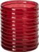 J-Line Geribbelde kandelaar - glas - rood - large