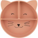 Trixie Kinderbord met Vakjes - Mrs. Cat - Bord met Zuignap - van Siliconen - Vaatwasserbestendig