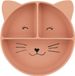 Trixie Kinderbord met Vakjes - Mrs. Cat - Bord met Zuignap - van Siliconen - Vaatwasserbestendig