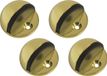 AMIG Deurstopper/deurbuffer - 4x - D45mm - inclusief schroeven - goud
