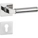 Hermat béquille INFINITY 02 en acier inoxydable, cylindre profilé PZ chrome poli