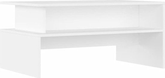 vidaXL Salontafel 90x55x42,5 cm bewerkt hout wit