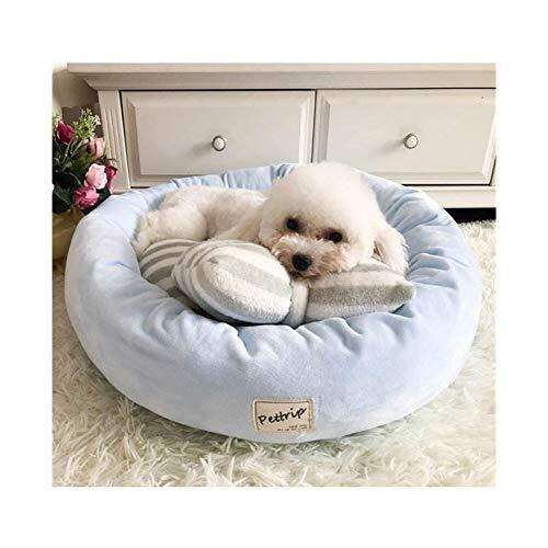 YABAISHI kussen, prinses rupsen, rond, bed voor honden, katten, puppy's, zacht en warm, winterbed, Dia 50cm, Roze