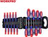 WORKPRO WP200512 Jeu de tournevis – 45 pièces – Avec embouts, outils de précision et douilles – CR-V – Avec support de rangement