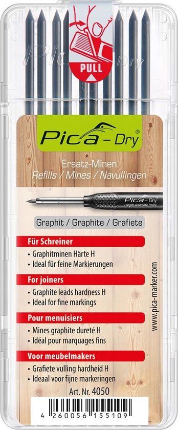 Pica 4050 Dry Navulling - Grafiet - 10 stuks - 2.8 mm - H