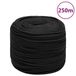 vidaXL Cordage de bateau 6 mm 250 m polypropylène noir