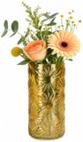 Plume Living Vaas Serina - transparent okergeel - D12 x H25 cm - glas