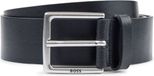 BOSS Leren Riem Rummi Sz40 Leather Belt W120 Black Zwart