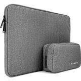 Octronic Laptophoes 17 inch - Laptop Sleeve, Tablet Hoes met kabel organizer etui – Donker Grijs