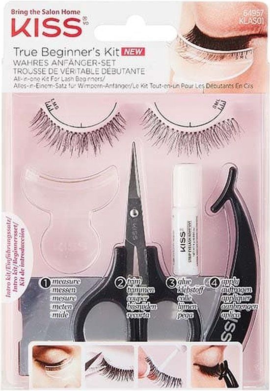 Kiss Wimpers True Beginners Kit - Black - Nep Wimpers
