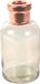 Countryfield Bloemenvaas Firm Bottle - transparant beige/koper - glas - 10 x 21 cm