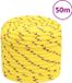 vidaXL Boottouw 16 mm 50 m polypropyleen geel