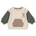 Feetje sweater Wiggle and Waddle - ecru/groen