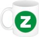Bellatio Decorations Shoppartners Bv Koffie mok met de letter Z - beker - groen - 300 ml