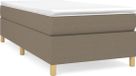 vidaXL Boxspring met matras stof taupe 90x190 cm
