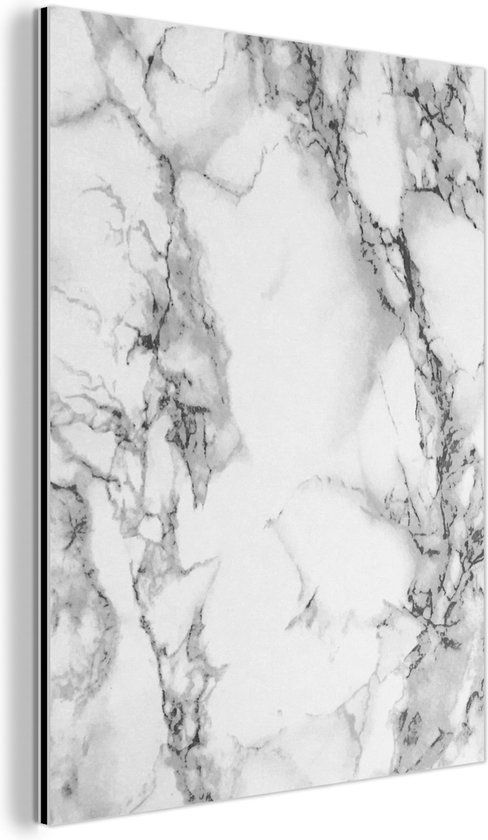 MuchoWow Aluminium Schilderij Industrieel - Marmerlook - 30x40 cm - Dibond
