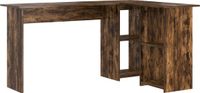 vidaXL Bureau Rook Eiken 142 x 102 x 73 cm Bewerkt hout