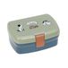 LÄSSIG Kinderlunchbox, broodtrommel met uitneembare onderverdeling, BPA-vrij, Happy Prints